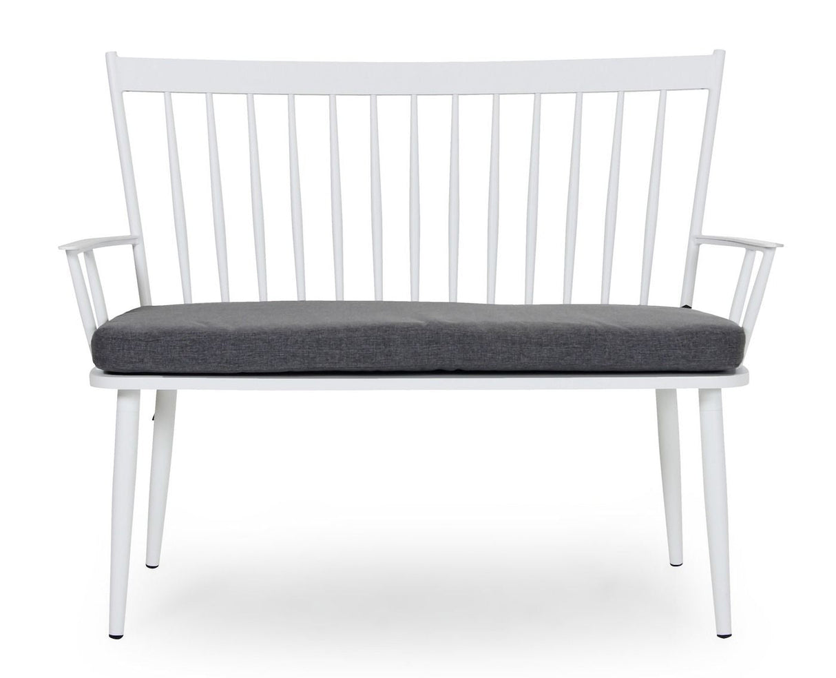 Brafab Alvena Coffee bench with cushion, Mat white