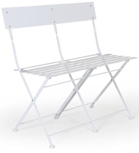 Brafab Arno 2-pers. Bench, White steel