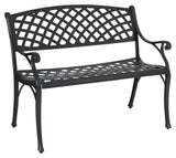 Brafab Arras Bench with backrest, Dark Gray