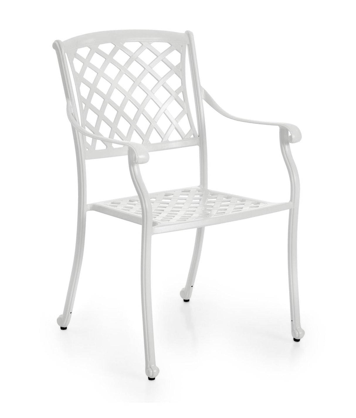 Brafab Arras Garden Chair with armrests, White