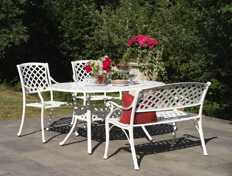 Brafab Arras Garden Chair with armrests, White