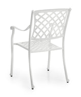 Brafab Arras Garden Chair with armrests, White