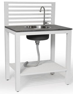 Brafab Bellac Outdoor kitchen w/sink, White