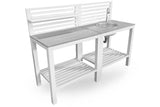 Brafab Bellac Outdoor kitchen w/sink, White