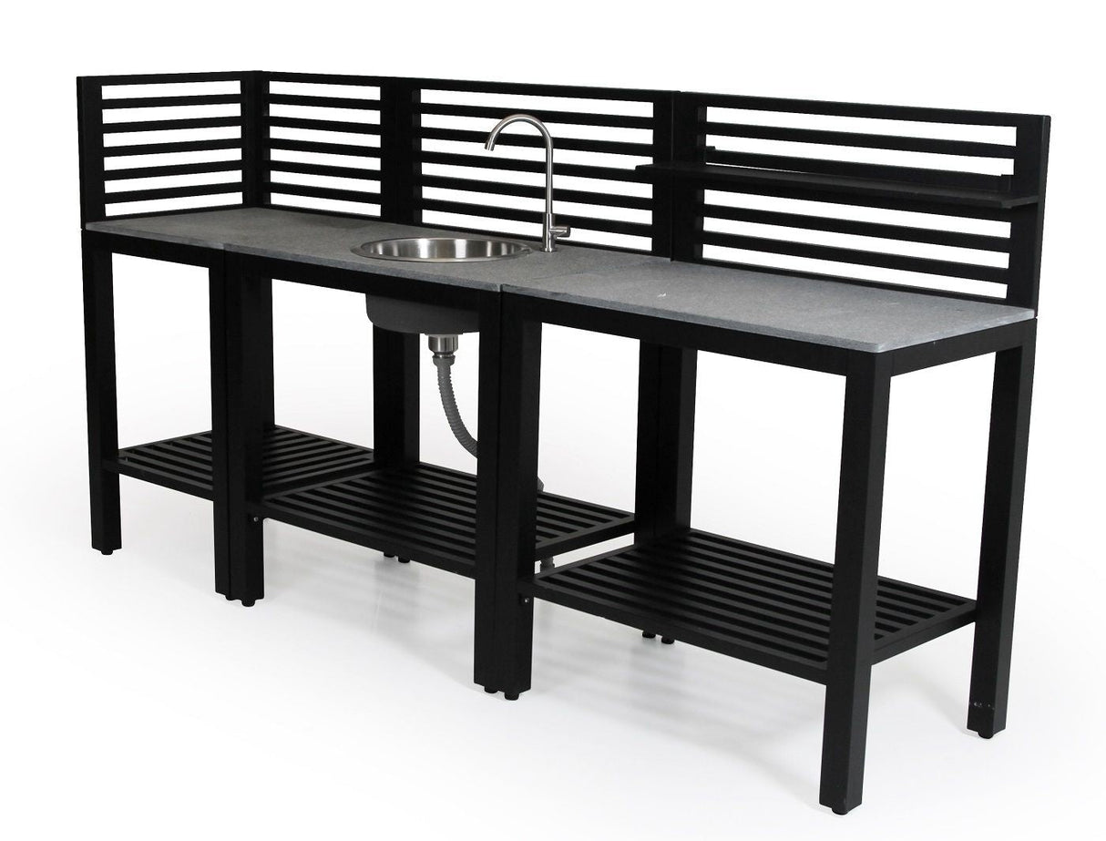 Brafab Bellac Outdoor kitchen w/sink, Black