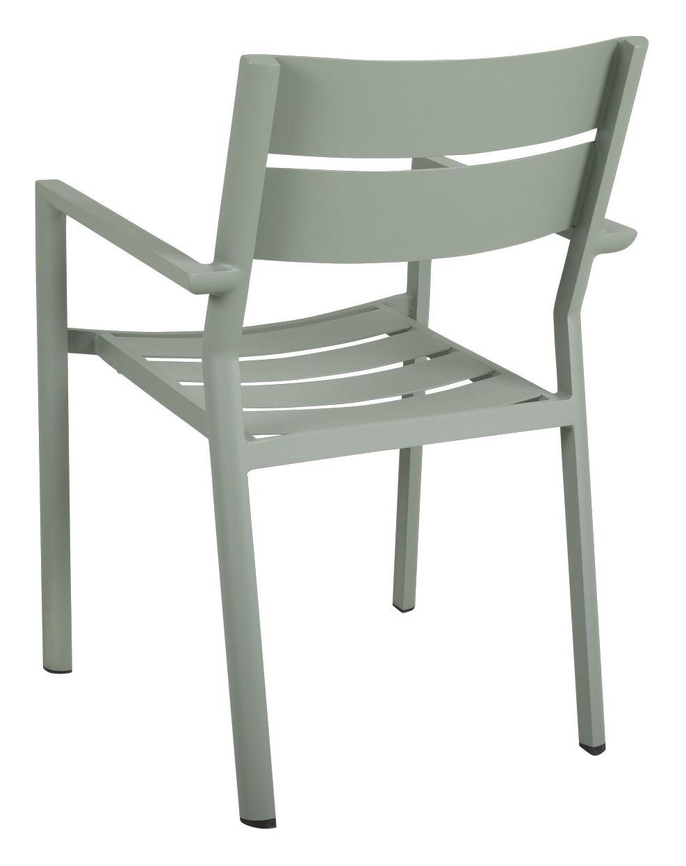 Delia Garden Chair w. arm, Green metal