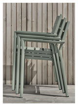 Delia Garden Chair w. arm, Green metal