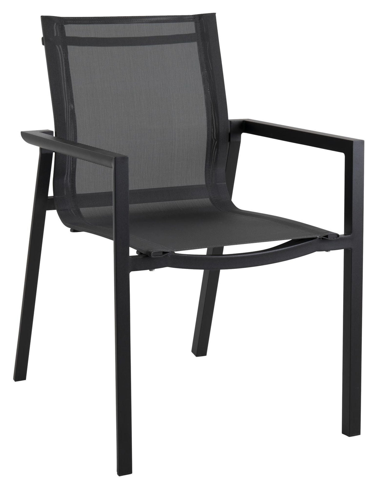 Brafab Delia Garden Chair with armrests, Black/Gray Textiles