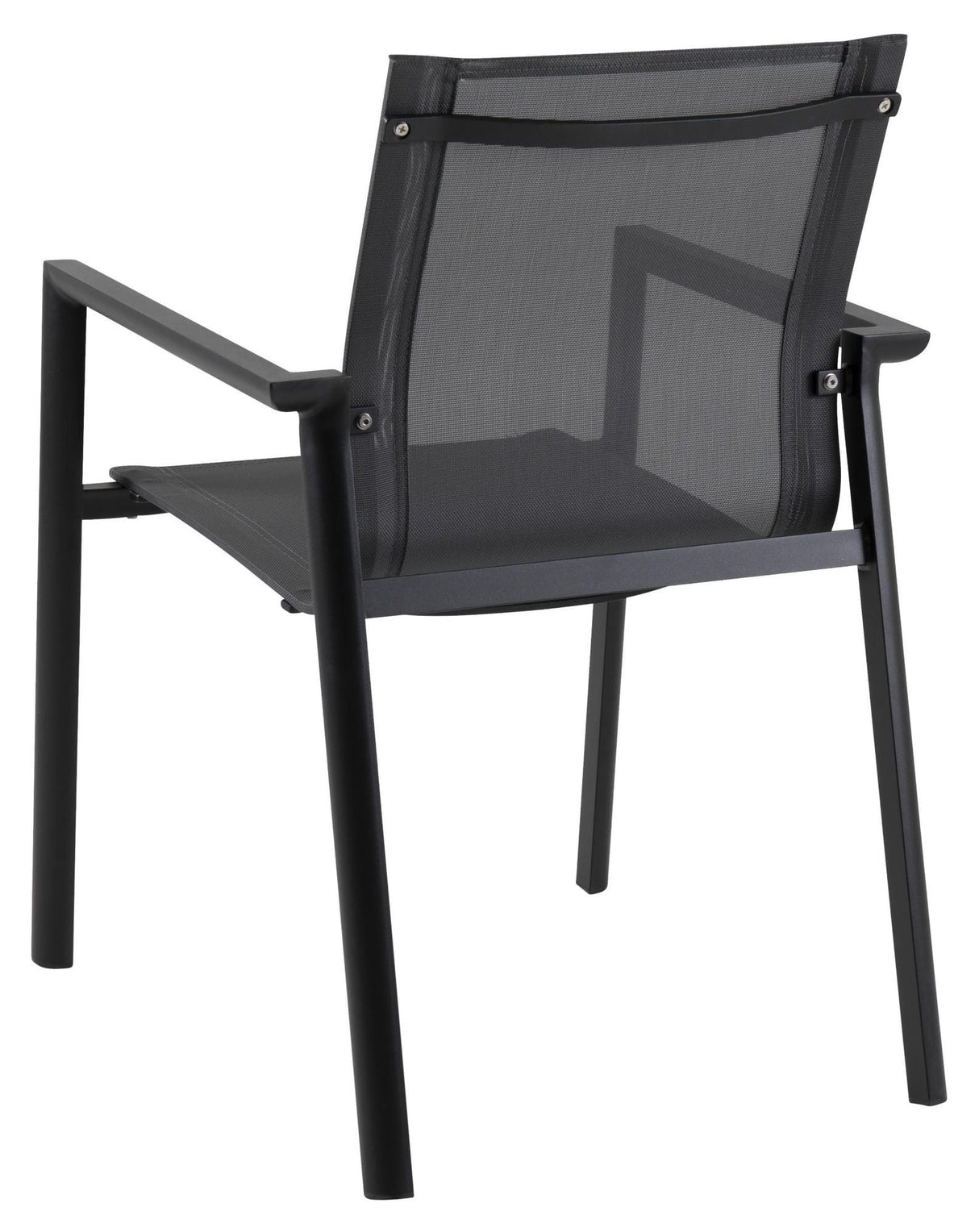 Brafab Delia Garden Chair with armrests, Black/Gray Textiles