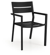 Brafab Delia Garden Chair w/armrests, Mat Black