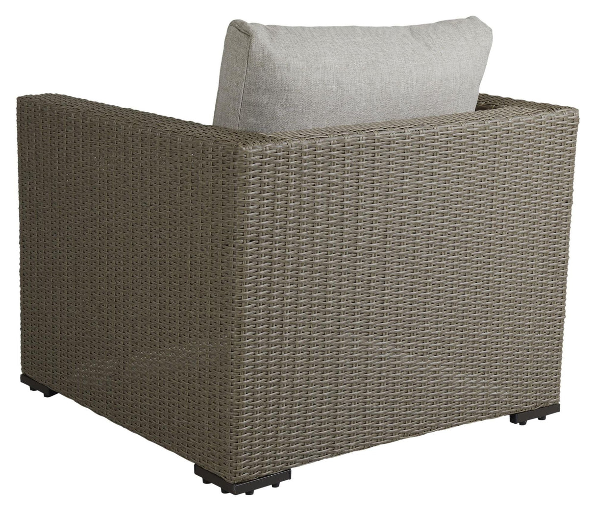 Funkia Lounge chair with cushion, Beige wicker