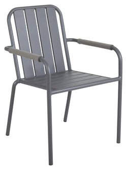 Innes Garden Chair w. arm, anthracite