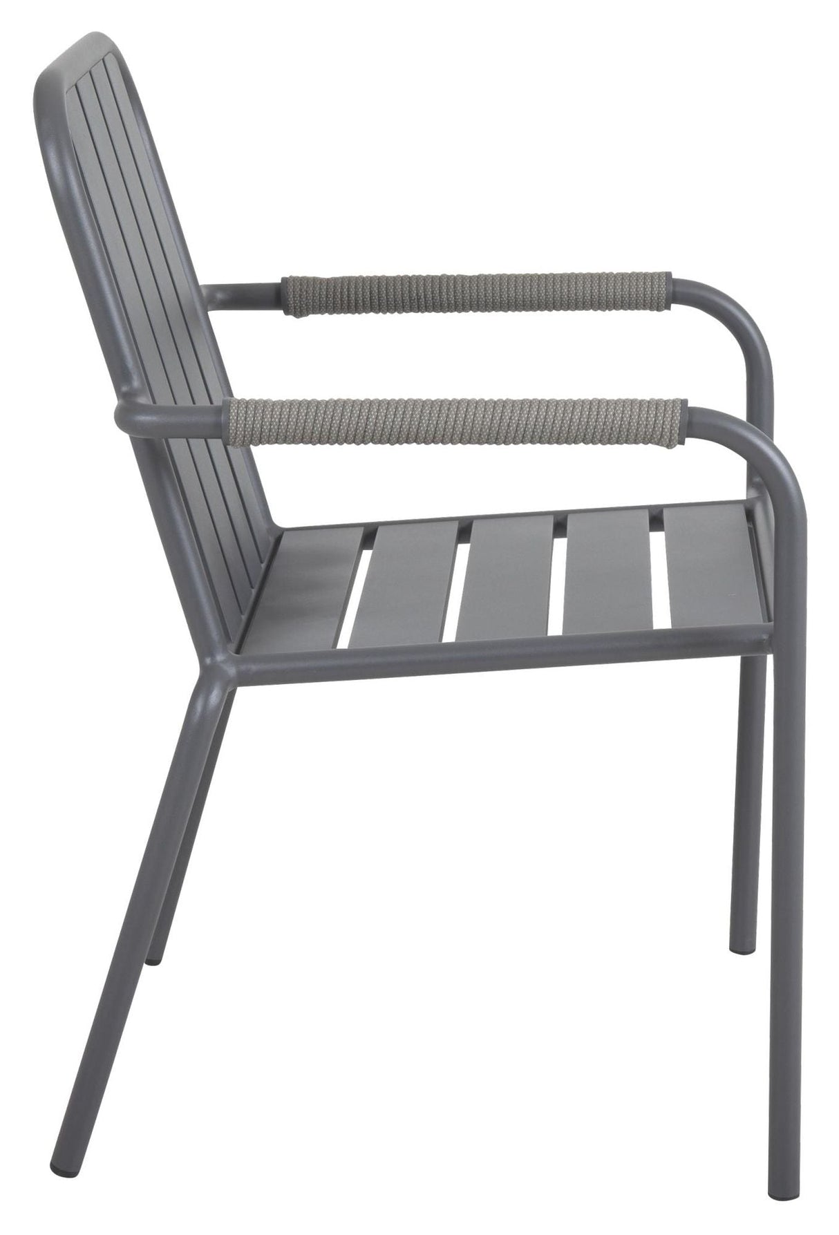 Innes Garden Chair w. arm, anthracite