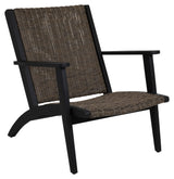 Kira Lounge Chair, Black/Rustic