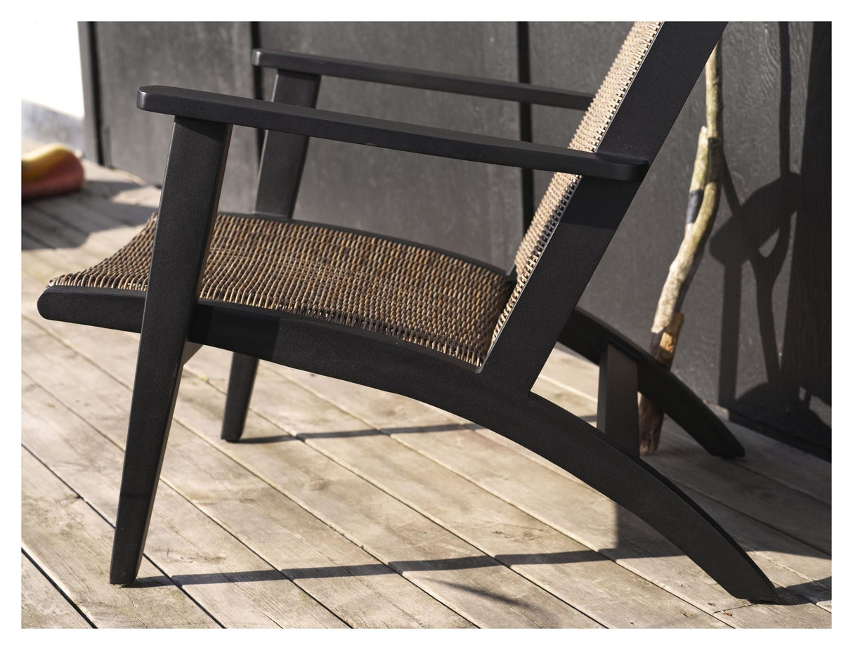 Kira Lounge Chair, Black/Rustic