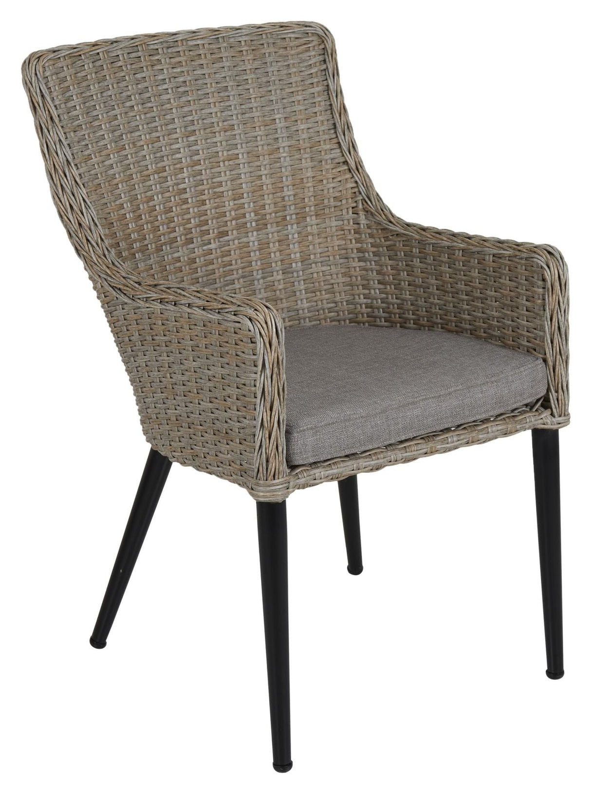 Lavender Garden Chair with Cushion, Beige wicker