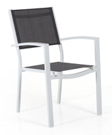 Brafab Leone Garden Chair with armrests, Mat white