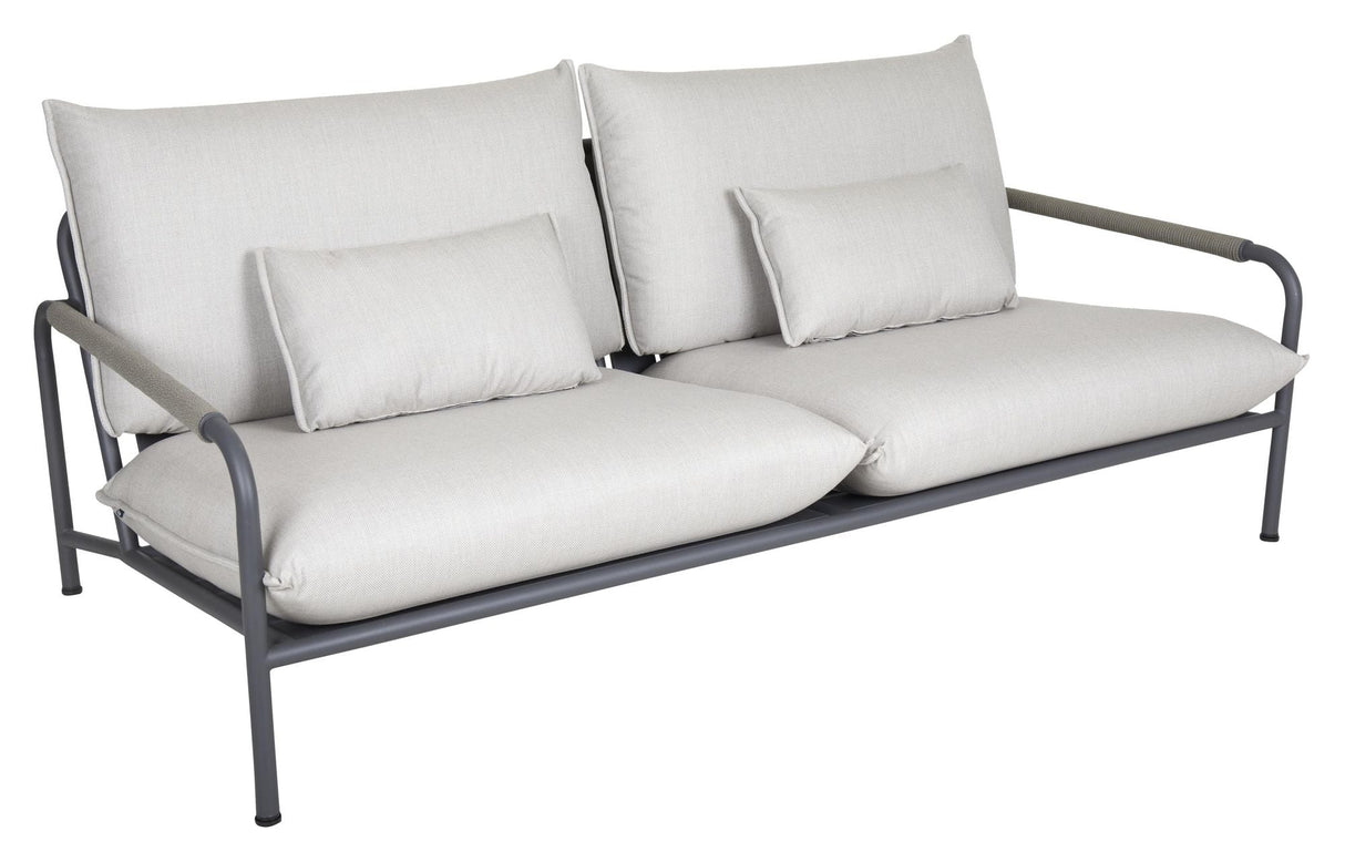 Lerberget 2.5-pers. Lounge bed with cushions, Gray