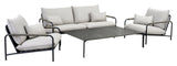 Lerberget 2.5-pers. Lounge bed with cushions, Gray