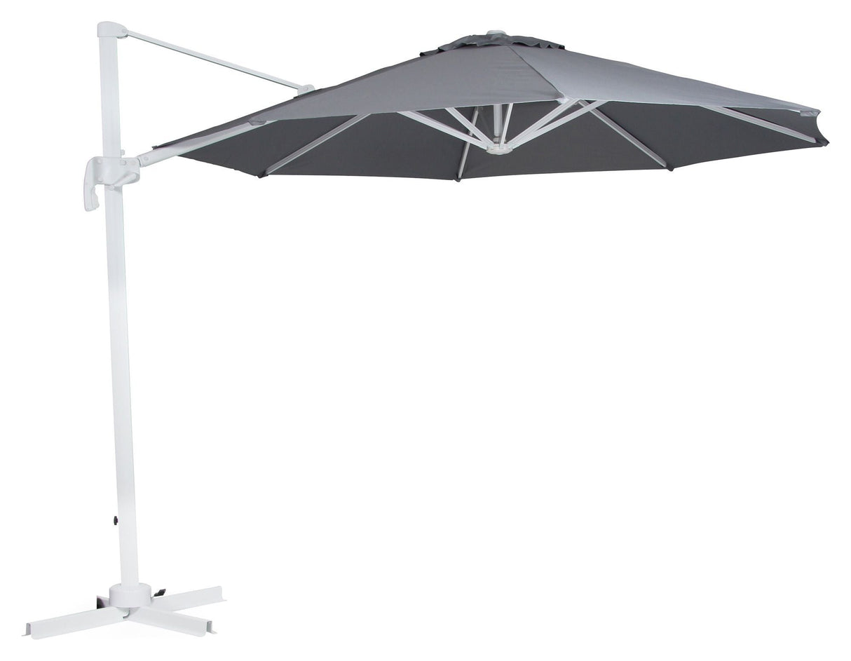 Brafab Linz Free hanging parasol Ø3, white/gray