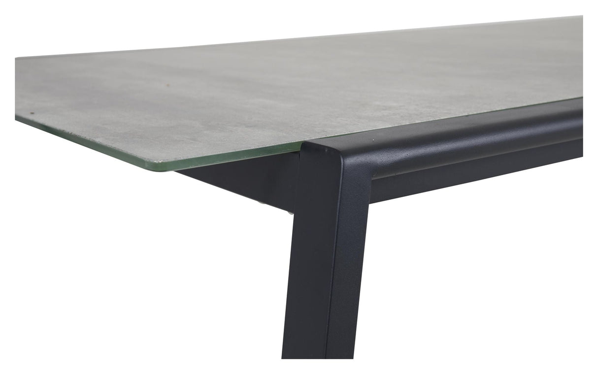 Lyra Garden Table, 220x100, Black/Sand