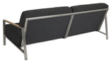 Brafab Naos Stainless Steel Lounge Bed/Gray Black Cushion