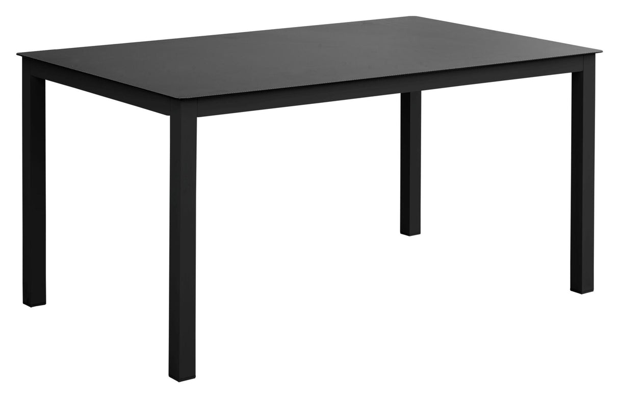 Brafab Rana Garden table with glass, Black, 150x90