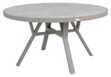 Brafab Samvaro Garden table with glass Ø140, Beige/Khaki