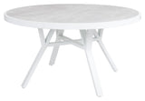 Brafab Samvaro Garden table with glass Ø140, White