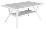 Brafab Samvaro Lounge Table w. glass, White, 140x90