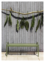 Brafab Sonnac Bench, Moss Green Aluminum