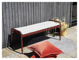 Brafab Sonnac Bench, Rust Red Aluminum