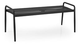 Brafab Sonnac Bench, Black Aluminum