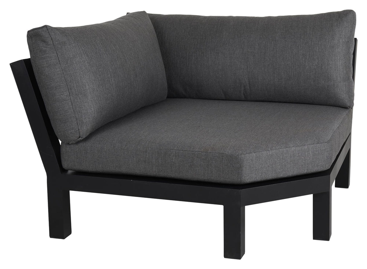 Stettler Lounge Module Corner w. cushion, Black/Gray