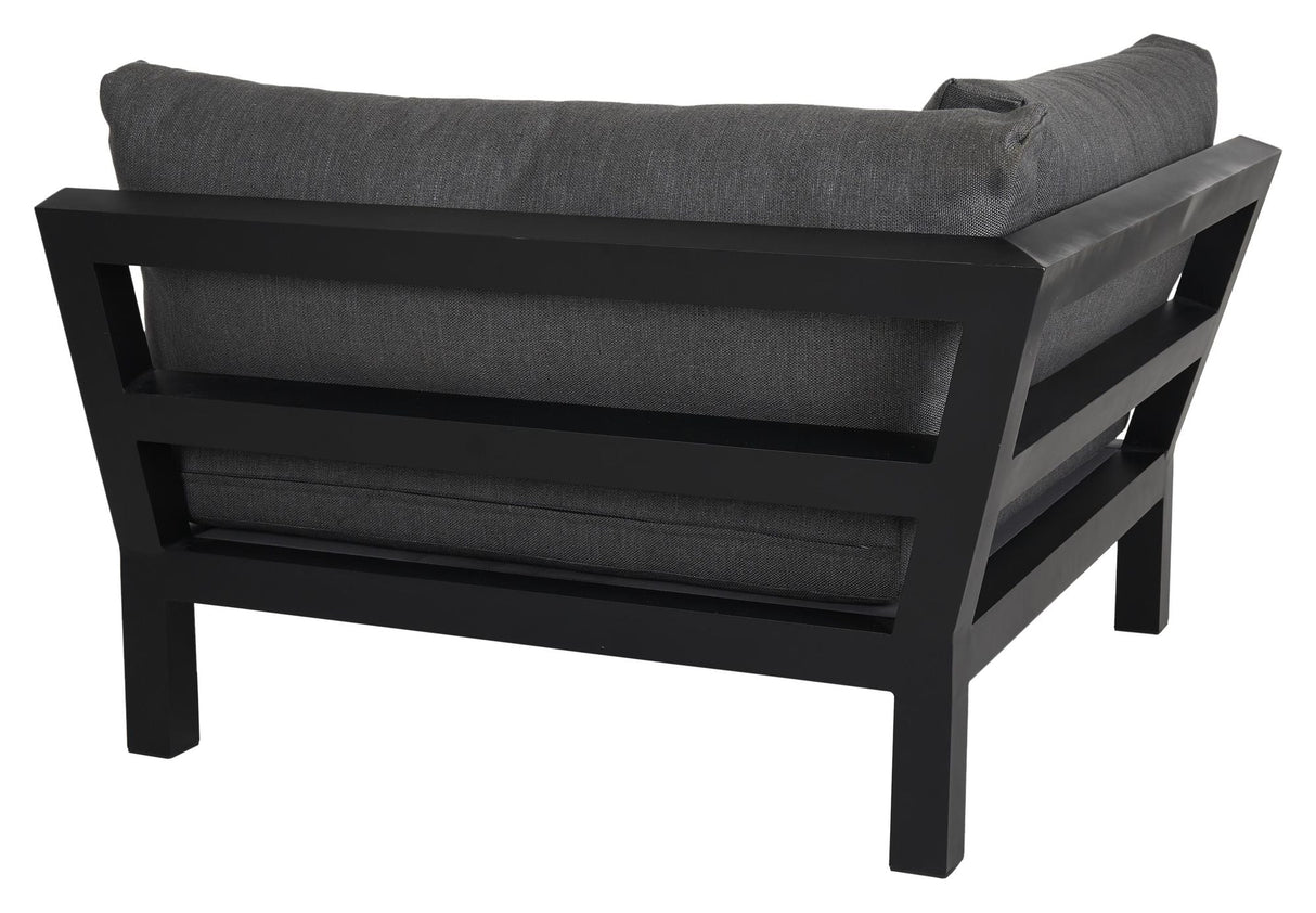 Stettler Lounge Module Corner w. cushion, Black/Gray