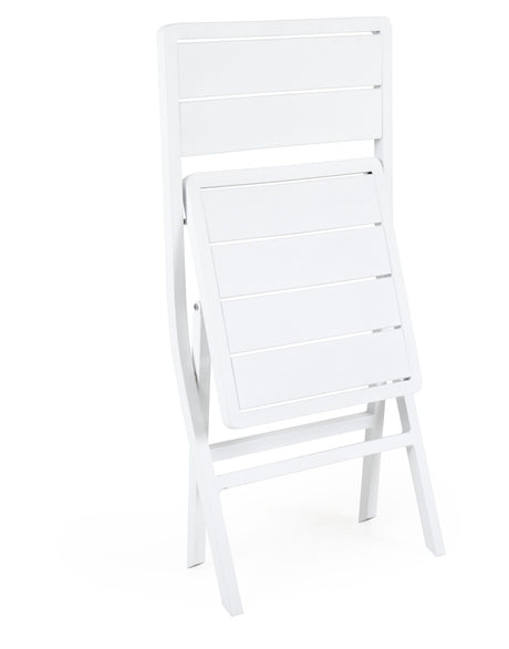 Brafab Wilkie folding chair, white aluminum