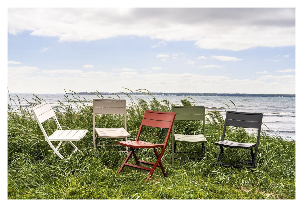 Brafab Wilkie folding chair, white aluminum