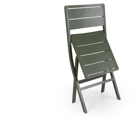 Brafab Wilkie Folding Chair, Moss Green Aluminum