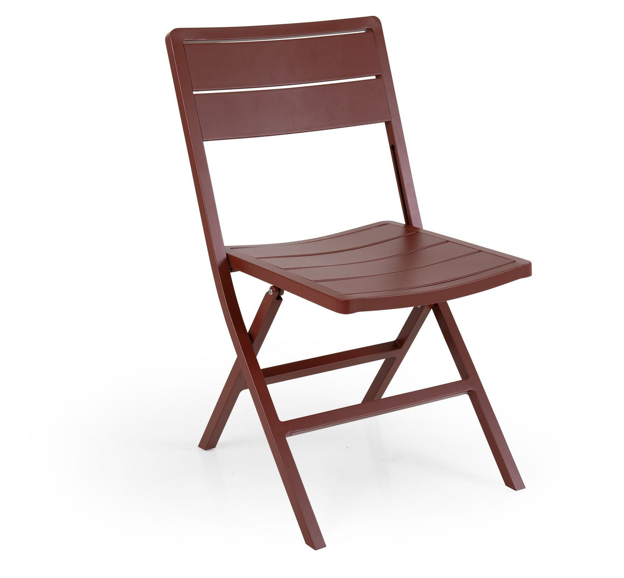 Brafab Wilkie Folding Chair, Rust Red Aluminum