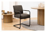 Adele Dining chair with armrests, Gray fabric