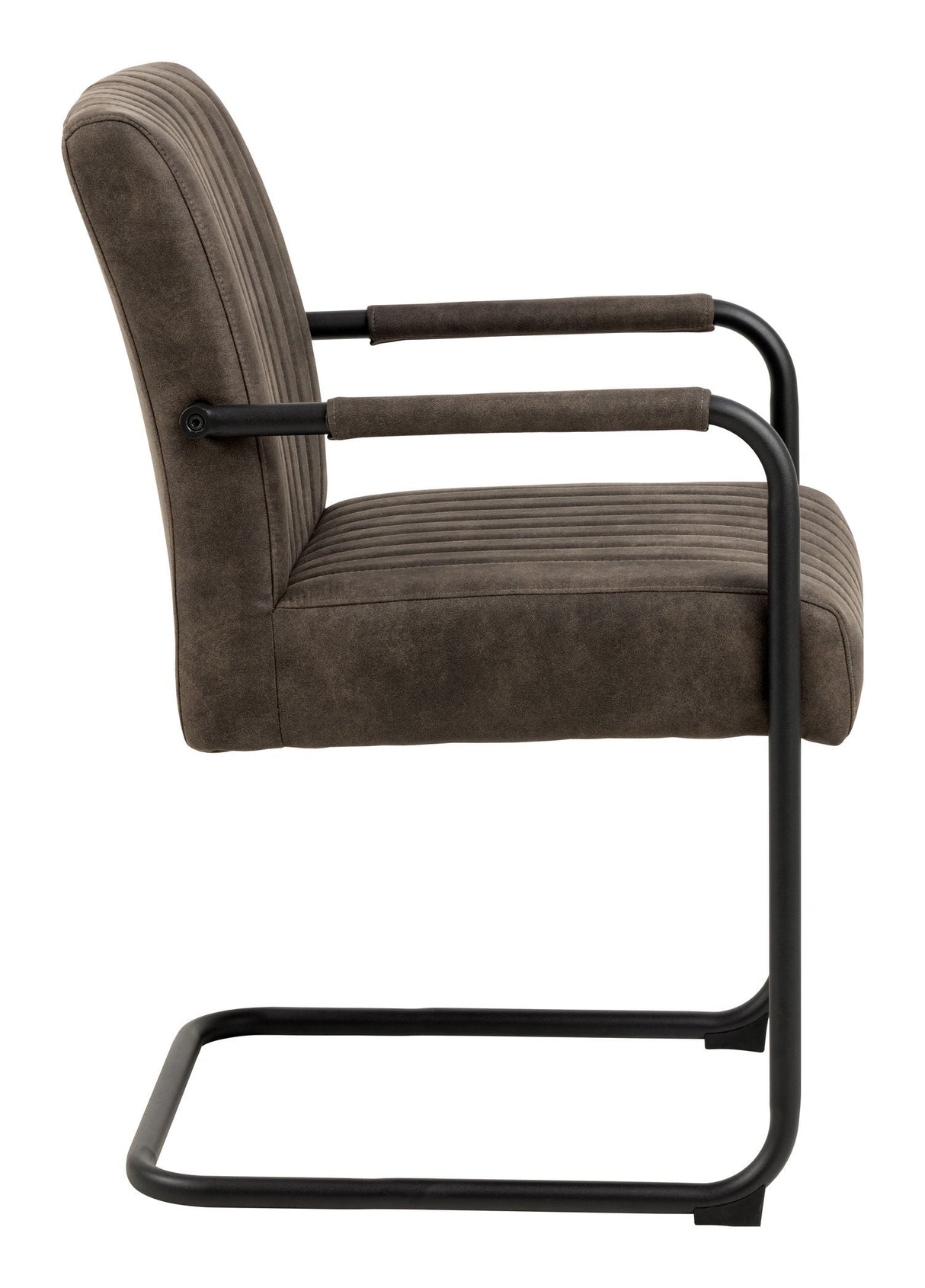 Adele Dining chair with armrests, Gray fabric