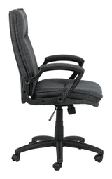 Brad Office chair with armrests and turns, Gray fabric