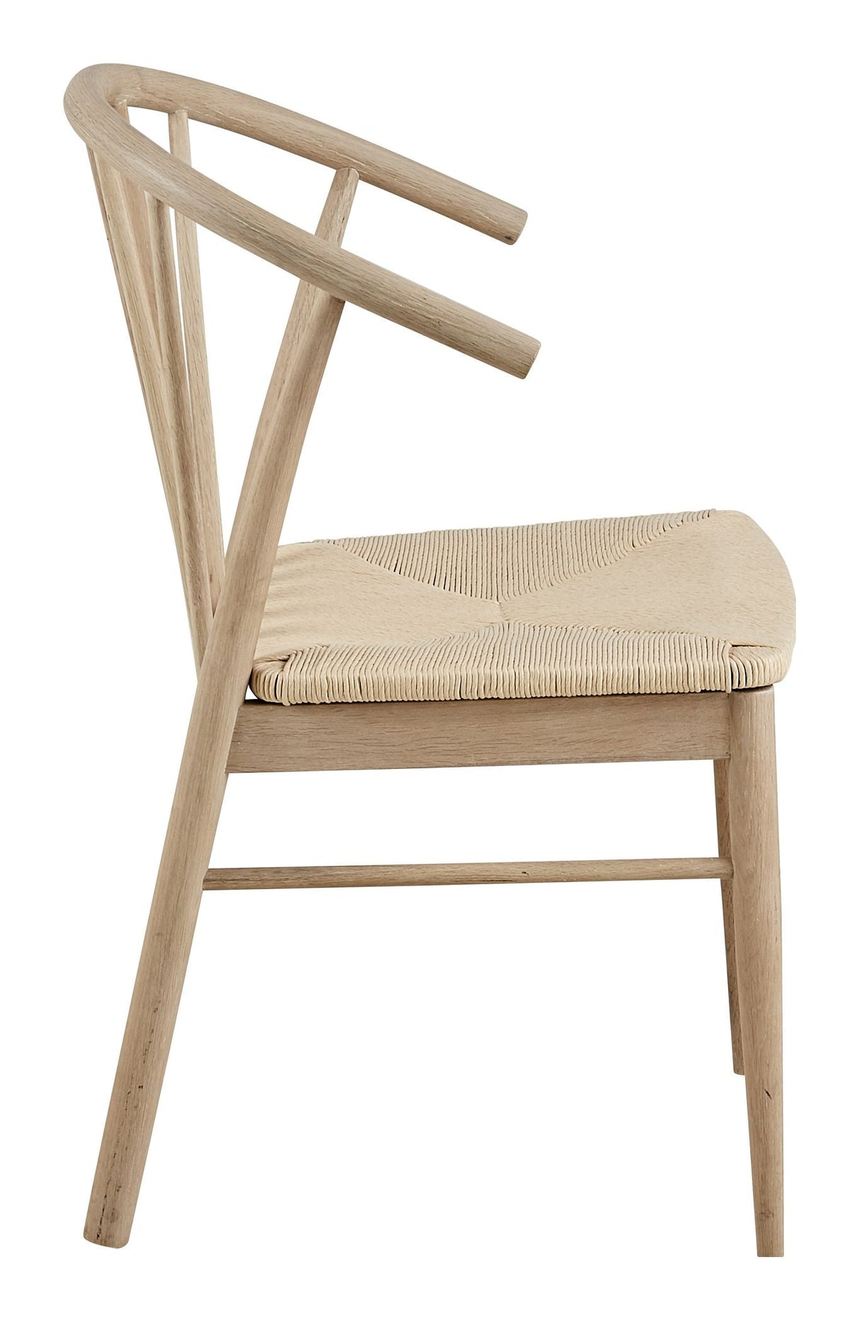 Hornbæk Dining chair with armrests, White