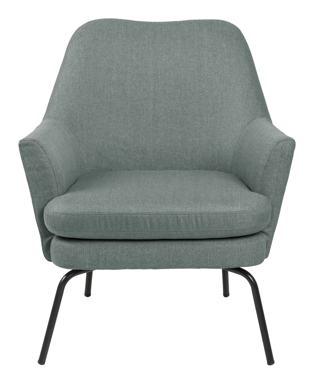 Chisa Lounge Chair, Dusty olive/Black metal