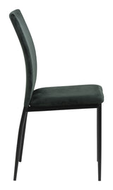 Demina Dining chair, Green fabric