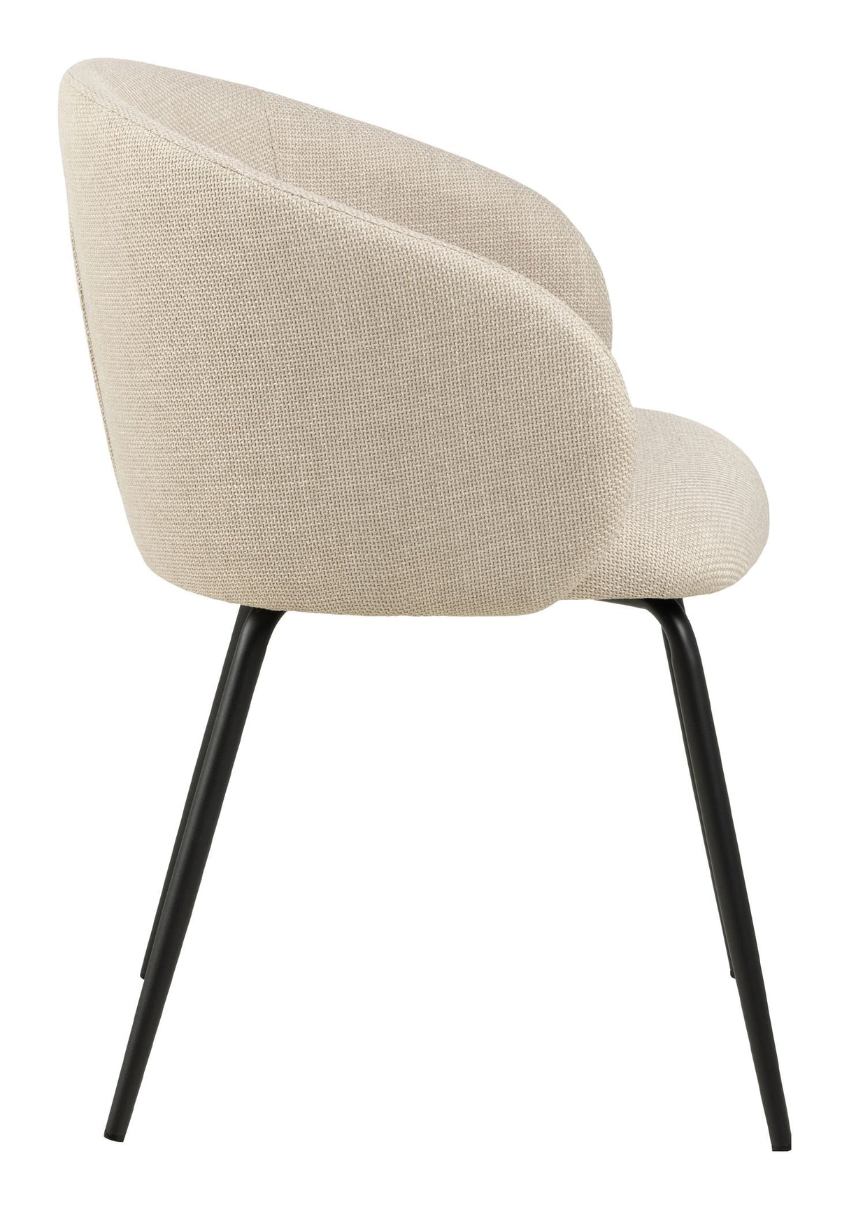 Eleanor Dining chair with armrests, Beige fabric