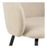 Eleanor Dining chair with armrests, Beige fabric