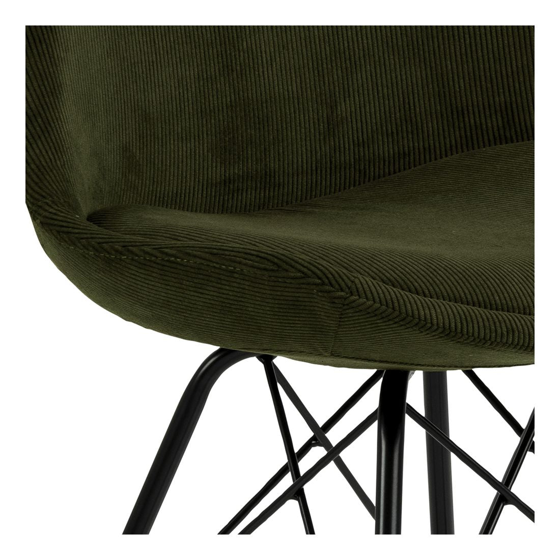 Eris Dining Chair, Olive Green/Black