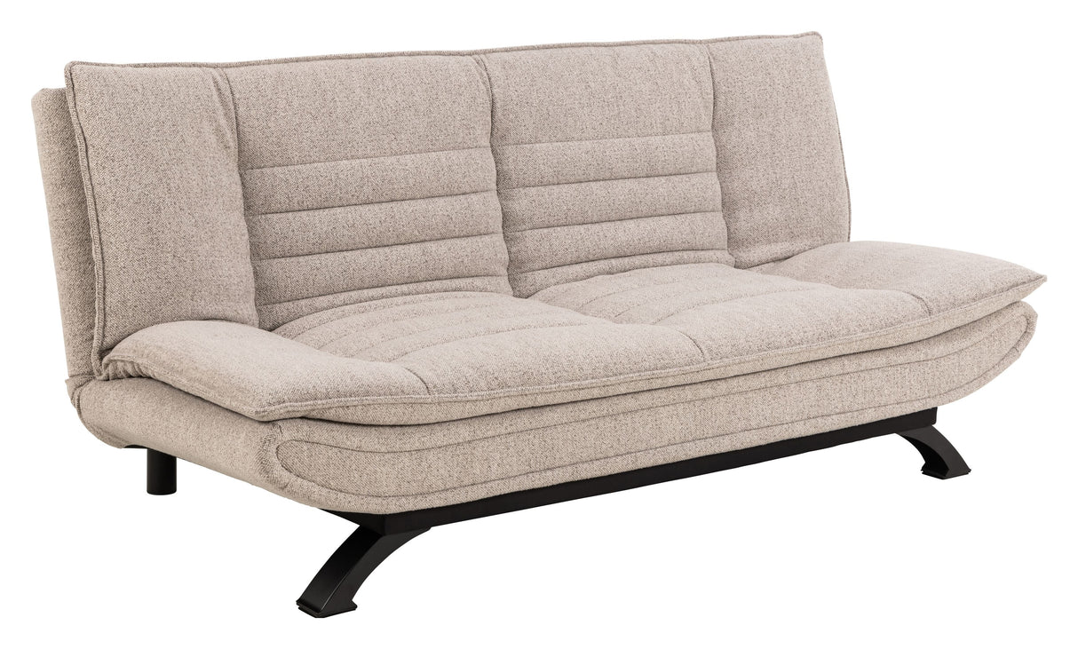 Faith Sofa bed with click and clack, Beige fabric