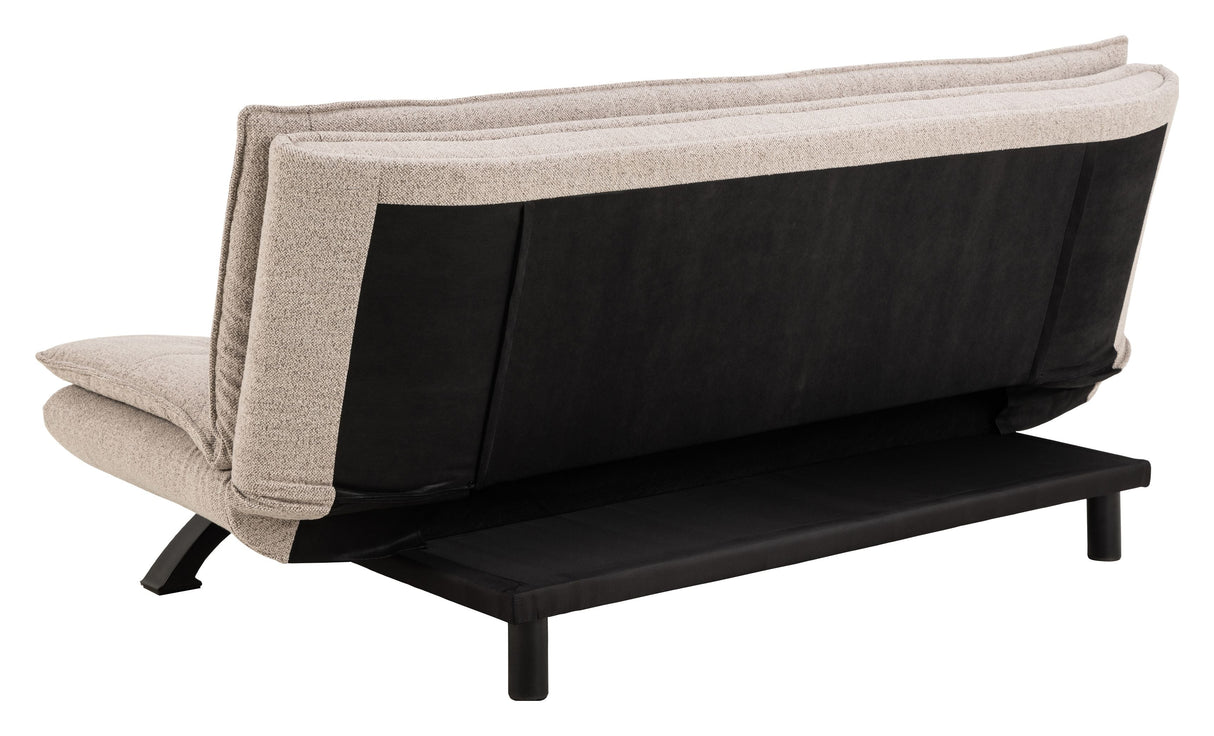 Faith Sofa bed with click and clack, Beige fabric